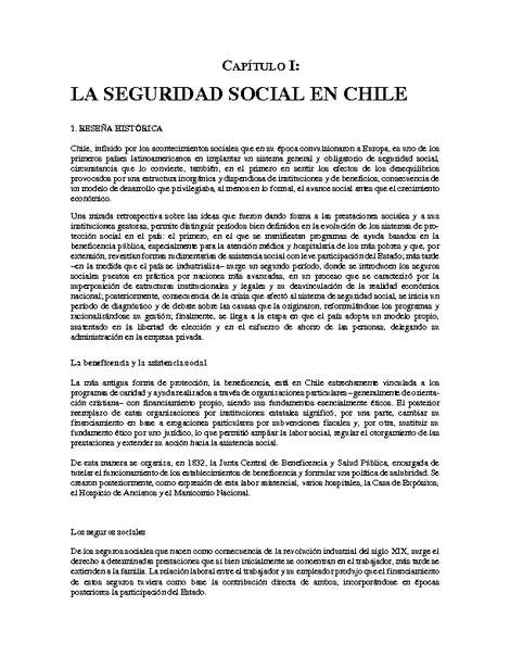 La Seguridad Social en Chile