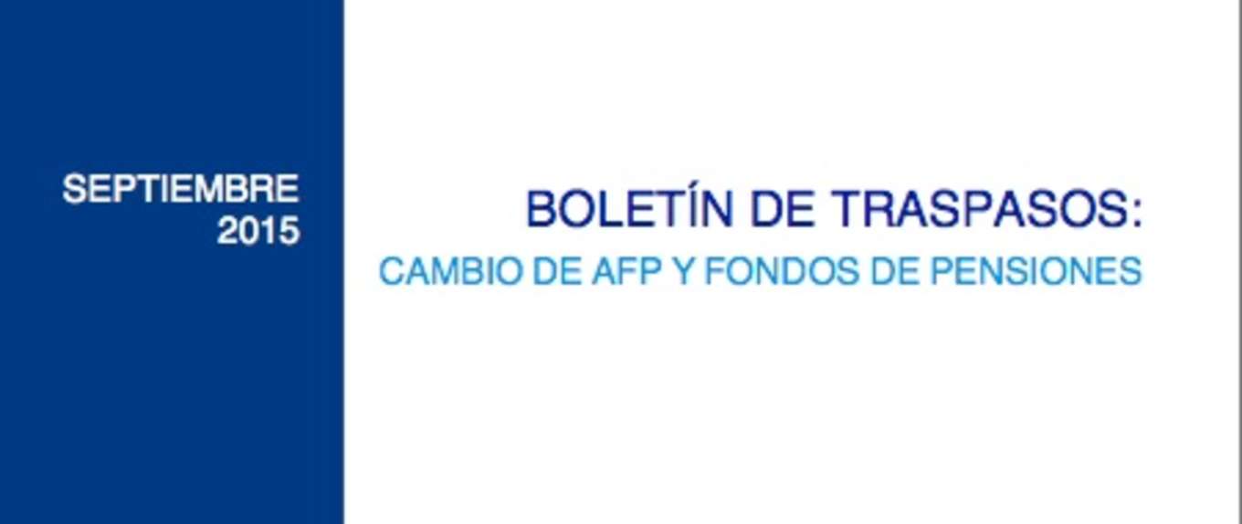 Boletín de Traspasos: Cambio de AFP y Fondo de Pensiones, Septiembre 2015 Boletín de Traspasos: Cambio de AFP y Fondo de Pensiones, Septiembre 2015