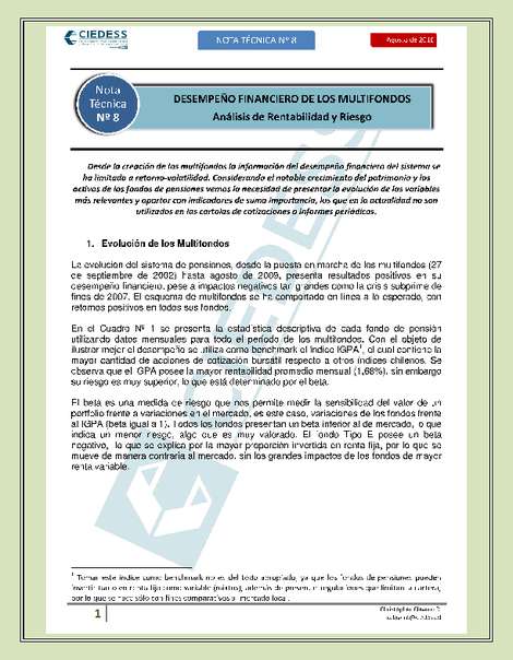 Desempeño financiero de los multifondos: Análisis de rentabilidad y riesgo