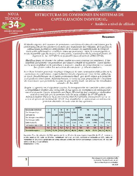 Estructuras de comisiones en sistemas de capitalización individual: Análisis a nivel de afiliado