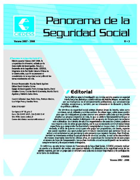 La seguridad social del adulto mayor en Chile